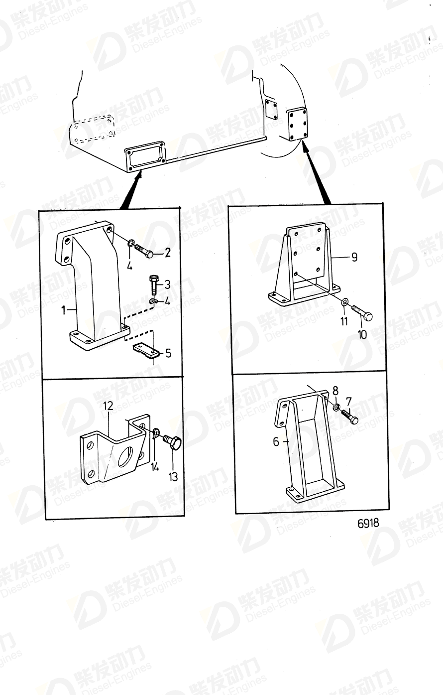 VOLVO Bracket 820535 Drawing